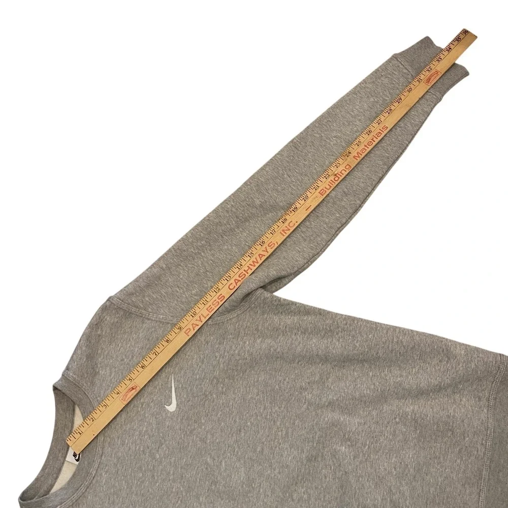 Nike Men's Grey Solo Swoosh Soft Fleece Crew Sweatshirt‎ 611467-063 Medium